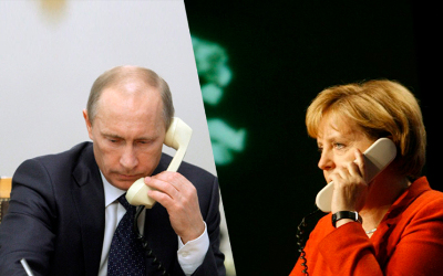 putin-merkel-on phone