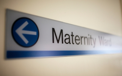 Maternity ward sign
