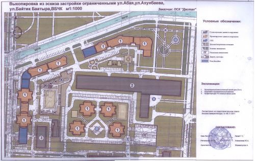 Выкопировка из эскиза застройки