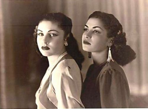 Queen Fawzia and Princess Ashraf of Iran