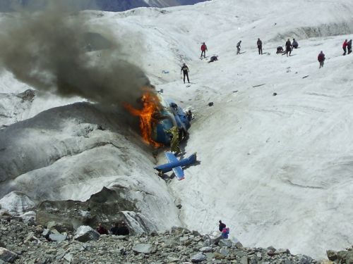 Вертолет МЧС Ми-8 разбился при взлете