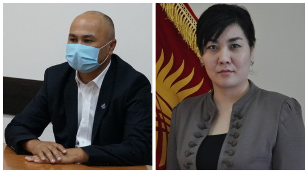 Слева-направо: Э.Бахавидинов, Ж.Кийизбаева