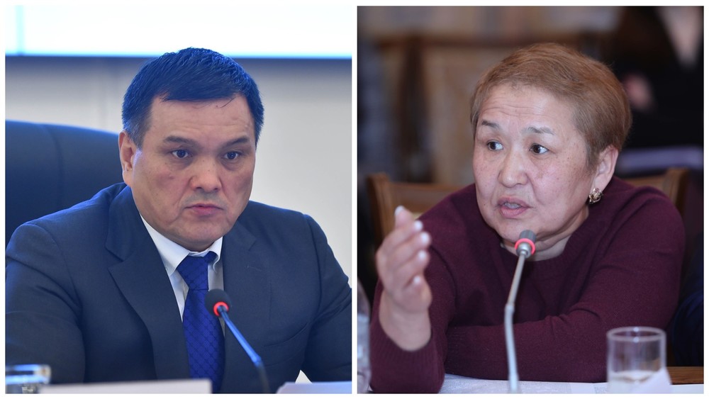 Глава ГНС Алтынбек Абдувапов и предприниматель Дамира Долоталиева