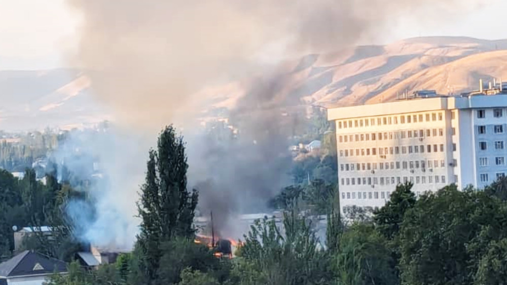 Пожар в бане в городе Ош