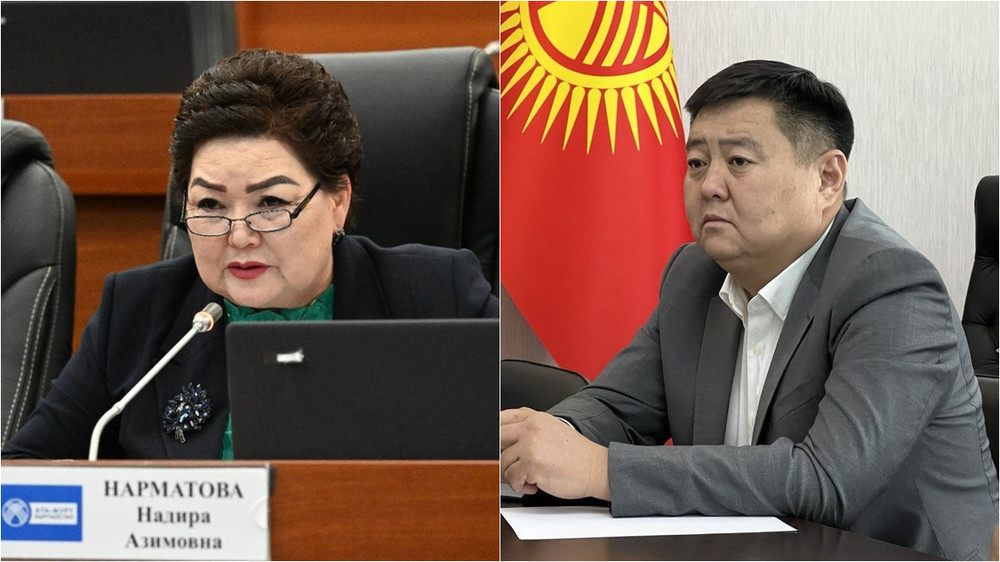 депутат Надира Нарматова, экс-глава Службы водных ресурсов Алмаз Сокеев