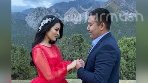 Айжана Сабирбаева с супругом