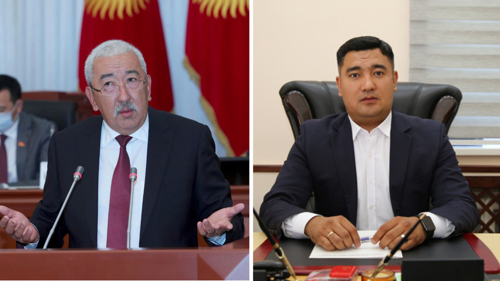 Депутат Исхак Масалиев и глава «Кыргыз Темир Жолу» Азамат Сакиев