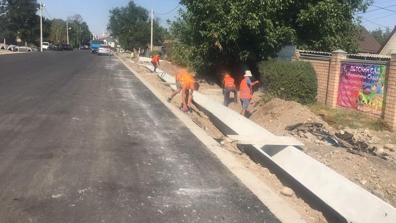 Строительство дороги на ул.Фрунзе&mdash;Т.Айтматова завершится в октябре, - мэрия &mdash; Tazabek