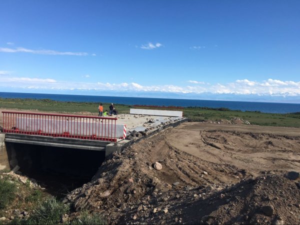 Фото &mdash; Ход реконструкции участка Тамчы&mdash;Чолпон-Ата автодороги Балыкчы&mdash;Корумду &mdash; Tazabek