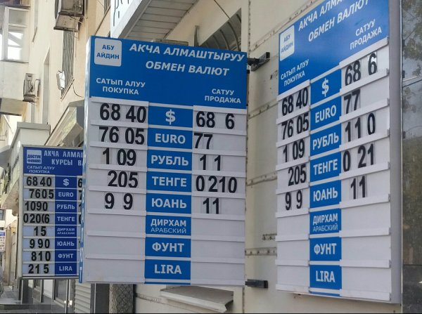 Фото &mdash; Доллар США продается по 68,55 сома &mdash; Tazabek