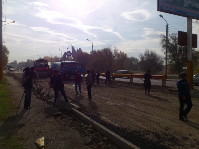 Стоимость ремонта 1 км полотна автодороги Бишкек&mdash;аэропорт &laquo;Манас&raquo; составляет 40 млн сомов &mdash; Tazabek