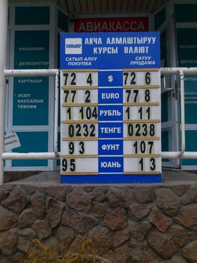 Фоторепортаж &mdash; Текущий курс валют на Моссовете, банковский курс доллара сравнялся с рыночным &mdash; Tazabek