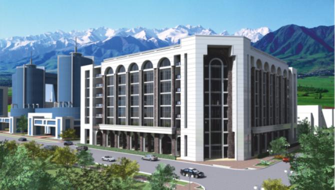 Эскиз бизнес-центра на месте сгоревшей Генпрокуратуры на площади &laquo;Ала-Тоо&raquo; &mdash; Tazabek