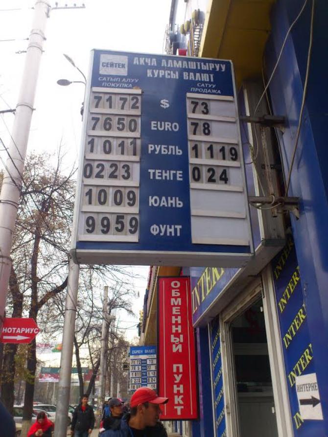 Фото &mdash; В обменках Бишкека доллар обновил исторический максимум &mdash; Tazabek