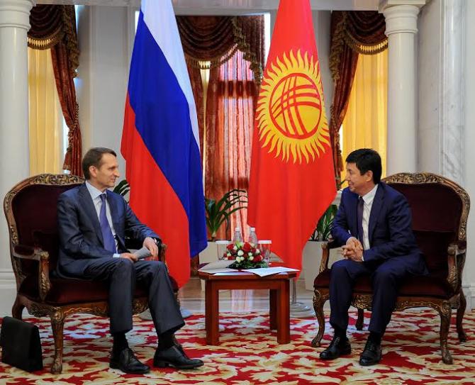 Премьер КР Т.Сариев и глава Госдумы РФ С.Нарышкин обсудили перспективы двустороннего сотрудничества в рамках ЕАЭС &mdash; Tazabek