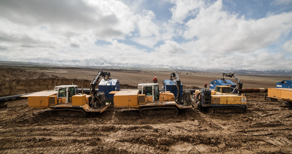 Строительства магистрального газопровода «Бухарский газоносный район – Ташкент – Бишкек – Алматы» I и II очереди, км 1001-1113. Чуйская област