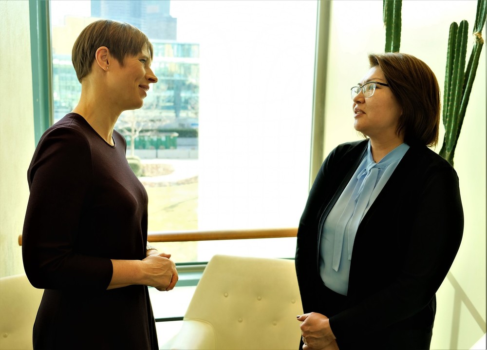 Вице-премьер-министр Алтынай Өмүрбекова жана Эстония Республикасынын президенти