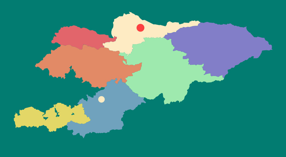 карта Кыргызстана