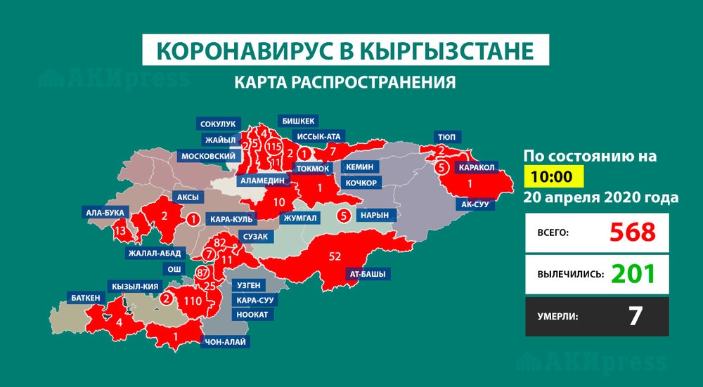 Данные на 10:00, 20 апреля