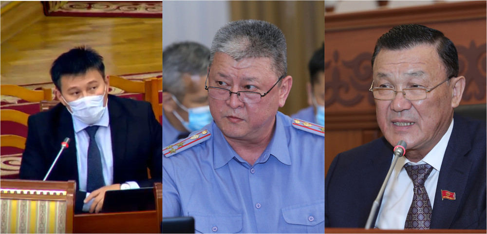 Слева-направо: Э.Айылчиев, П.Асанов, Б.Субанбеков