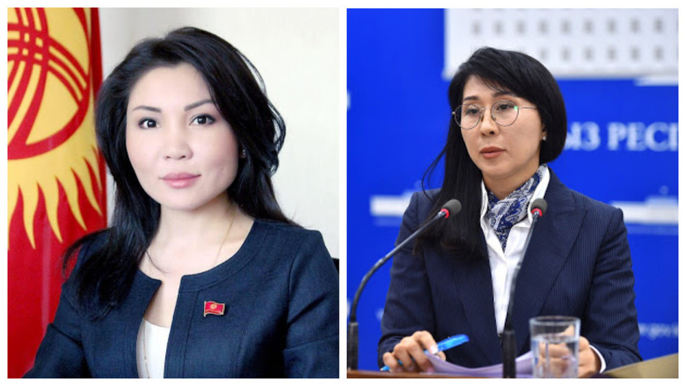 Слева направо: Эльвира Сурабалдиева и Аида Исмаилова