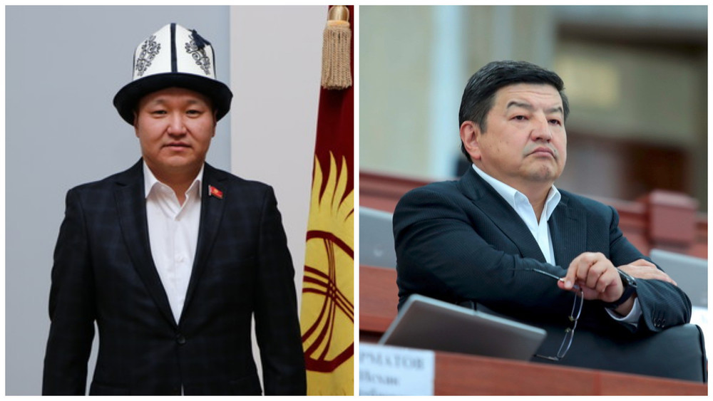 Депутат Самат Исманов и глава госкомиссии по Кумтору Акылбек Жапаров