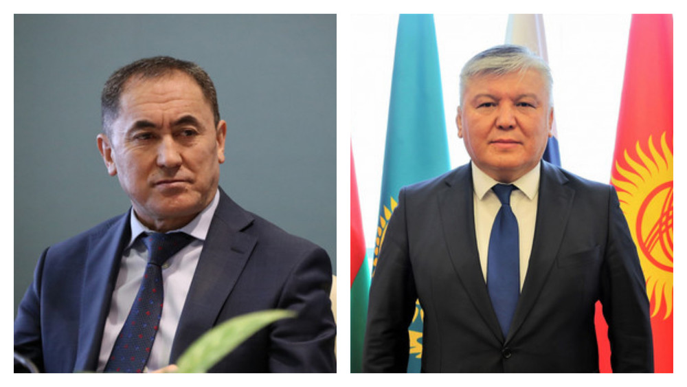 Темирбек Асанбеков (сол жакта) менен Арзыбек Кожошев (оң жакта)