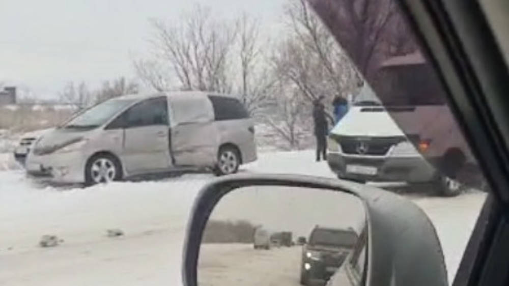 ДТП с участием нескольких машин на объездной. Видео