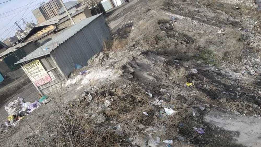 За мусоркой на Токтогула снова кидают золу. Фото горожанина