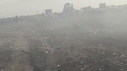 Городскую свалку снова подожгли, все в дыму. Видео горожанина