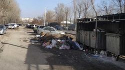 В Аламедине-1 собралась куча мусора. Фото горожанина