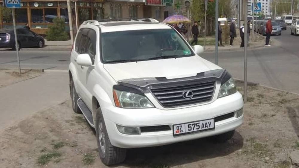 Lexus GX 470 припарковали на газоне в Джале. Фото