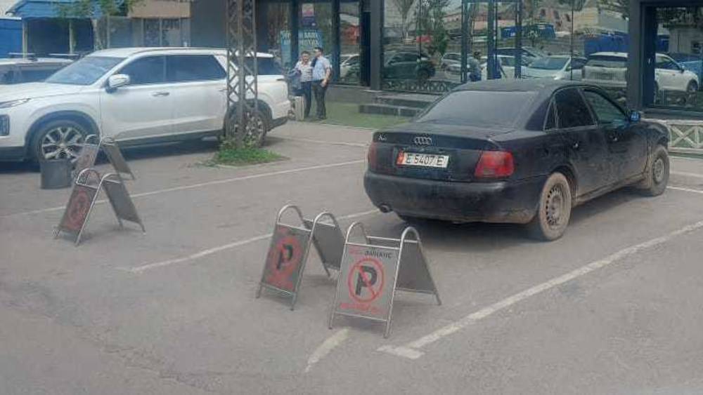 Законно ли на Шопокова поставили ограничители парковки? Фото горожанина