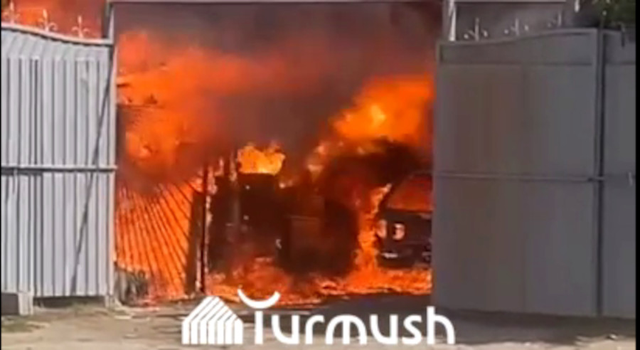 Пожар в селе Виноградное