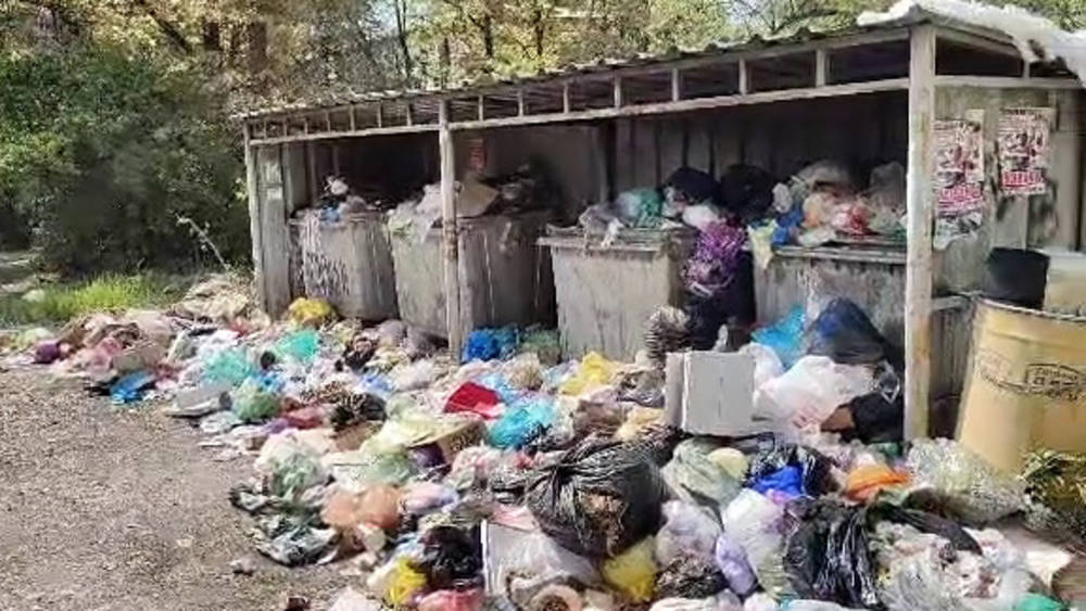 Свалка мусора на Байтик Баатыра. Видео