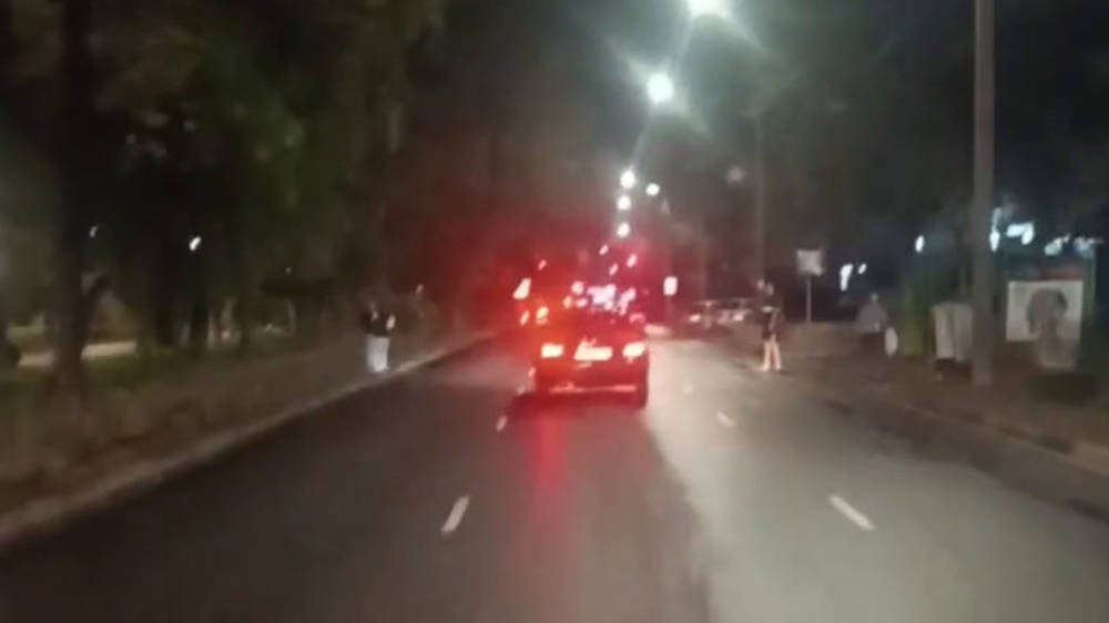 Патрульная машина попала в ДТП. Видео с места ДТП
