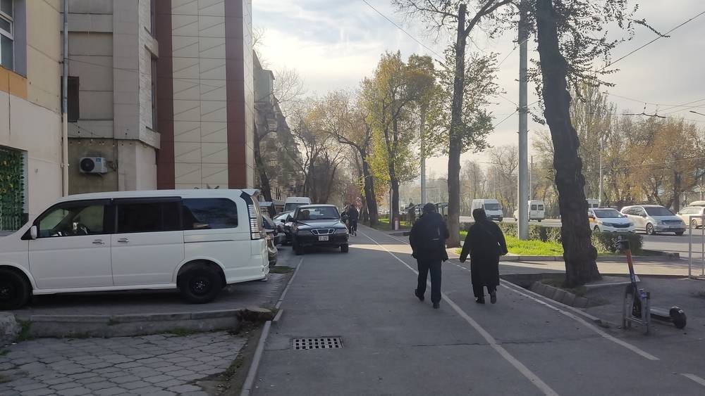 Напротив Госрегистра водители паркуются в неположенном месте. Фото