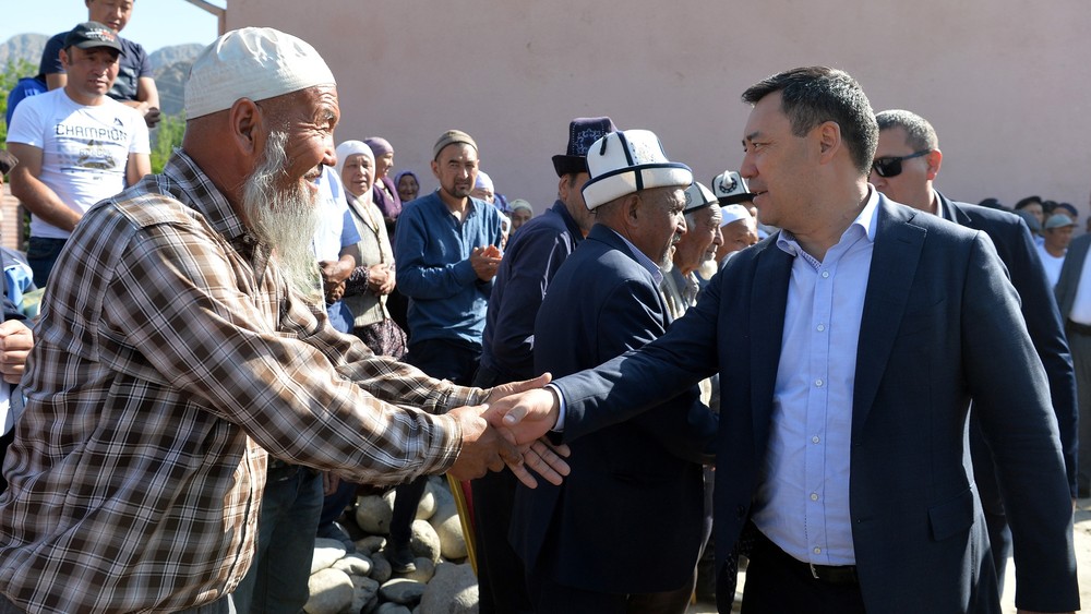 Садыр Жапаров в Баткене // Архив