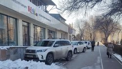 Зеленая зона на Айтматова превратилась в стихийную парковку. Фото горожанина Зеленая зона на Айтматова превратилась в стихийную парковку. Фото горожанина