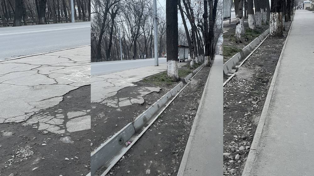 К остановке на Фучика—Московская нет пути, люди перепрыгивают через арыки, чтобы попасть туда, - горожанин
