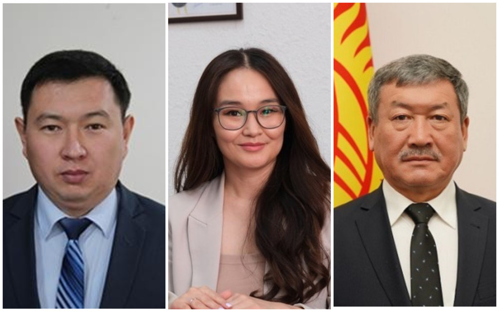 слева направо: Мирбек Дуйшеев, Асель Кененбаева, Кубат Касейинов