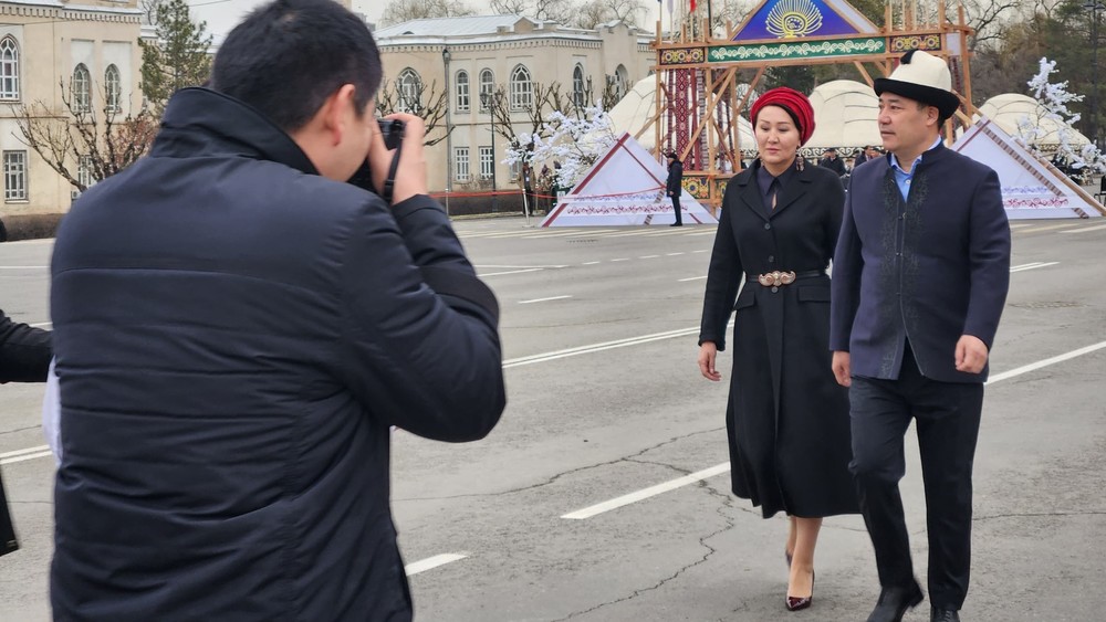 Президент Садыр Жапаров и первая леди Айгуль Жапарова