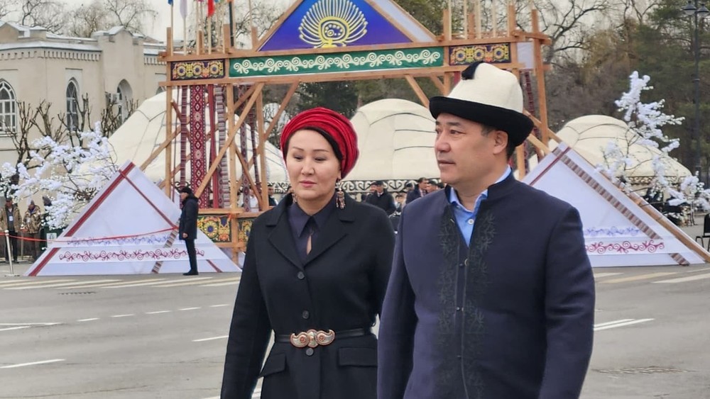Президент Садыр Жапаров и первая леди Айгуль Жапарова