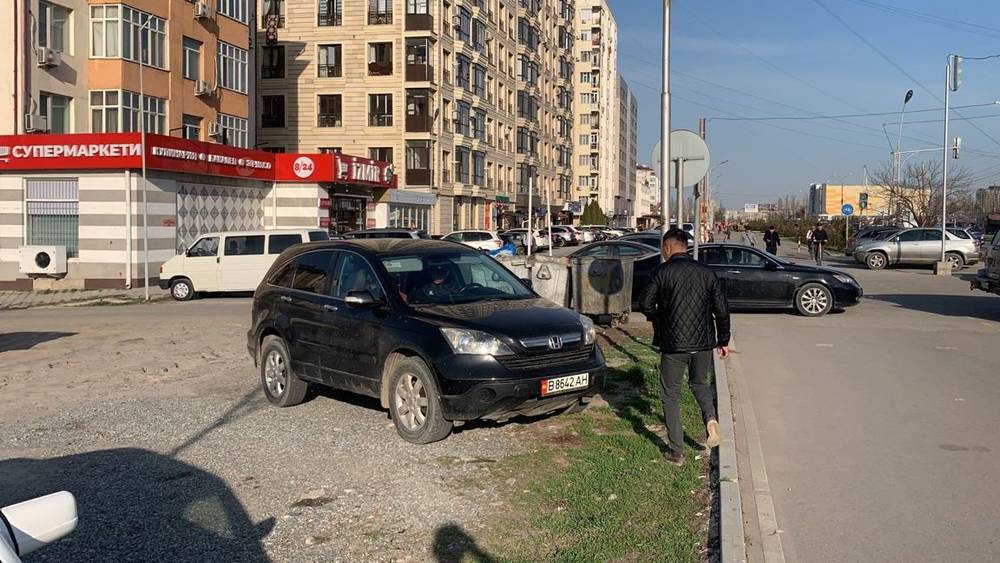 Зеленую зону на Южной магистрали превратили в парковку. Ответ мэрии