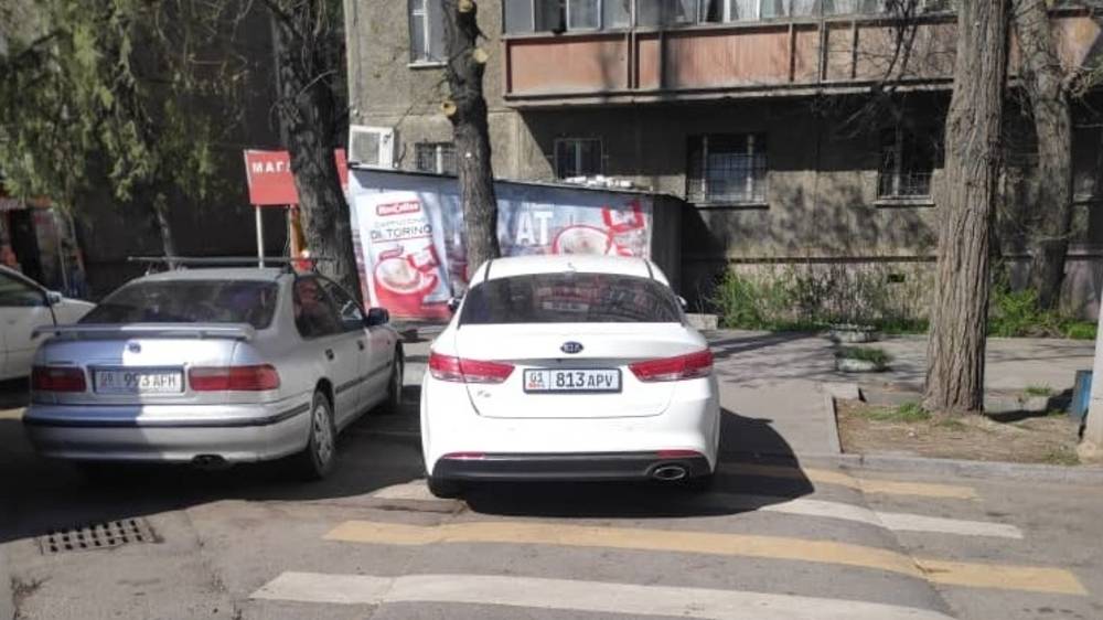 «Киа» припарковали на «зебре». Фото
