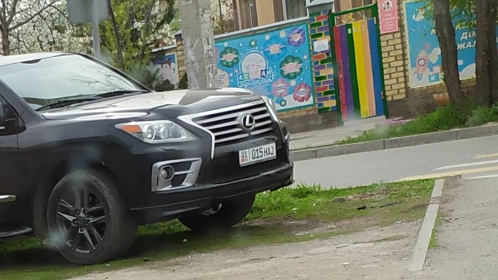 Lexus LX 570 припарковали в зеленой зоне на Гагарина. Фото