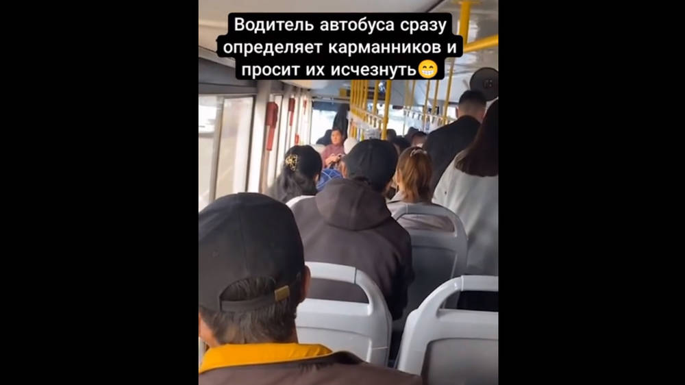 Водитель просит карманника покинуть автобус. Видео