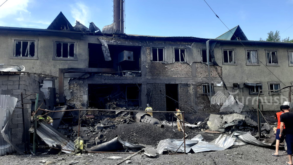 Баня «Байкөл» после взрыва // 5 июня 2024 года