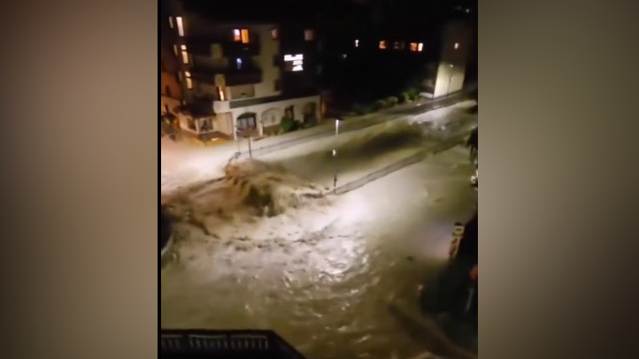 Кадры наводнения в Церматте, Швейцария. 29 июня 2024 года