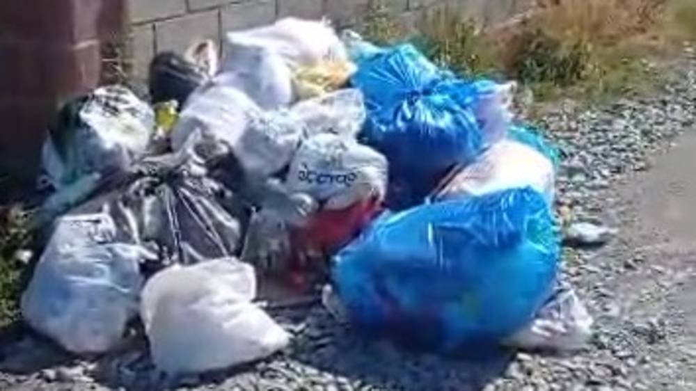 В Новопавловке вторую неделю не вывозят мусор. Видео жителя